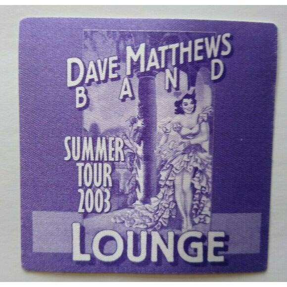 Dave Matthews Band Backstage Music Pass Original 2003 Summer Concert Tour Purple - Picture 1 of 2